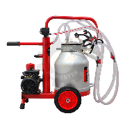 Aparat de muls capre compact cu 2 posturi (aluminiu, silicon)