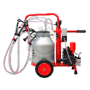 Aparat de muls capre compact cu 2 posturi (ulei, aluminiu, cauciuc)